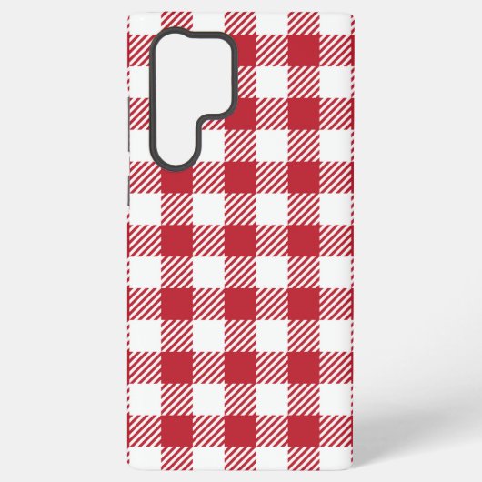Retro Red Picnic Check Farmhouse Design Samsung Galaxyケース (裏面)