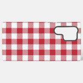 Retro Red Picnic Check Farmhouse Design Samsung Galaxyケース (裏面横)