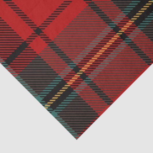 Retro Red Plaid Whimsical Christmas  薄葉紙 (詳細)