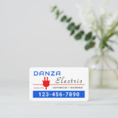 Retro Red Power Plug Electric 名刺 (スタンド正面)