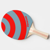 Retro Red Sea Three Circle Stripe with Name 卓球ラケット (横)