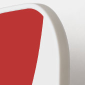 Retro Red Three Circle Stripe with Name ピックルボールラケット (左詳細)