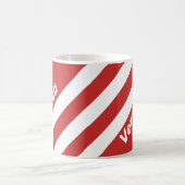 Retro Red Three Stripes with Name コーヒーマグカップ (中央)