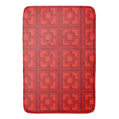 Retro Red Trellis Bath Mat バスマット (正面縦)