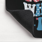 Retro Red White And I Do 4th Of July Bachelorette  マウスパッド (コーナー)