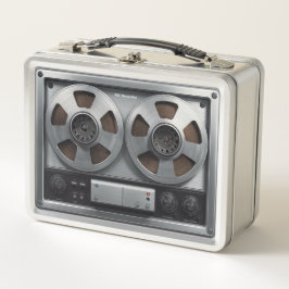 Retro reel to reel Metal Lunchbox メタルランチボックス