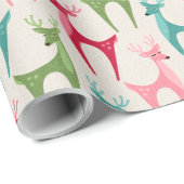 Retro Reindeer ©studioxtine ラッピングペーパー (ロールコーナー)