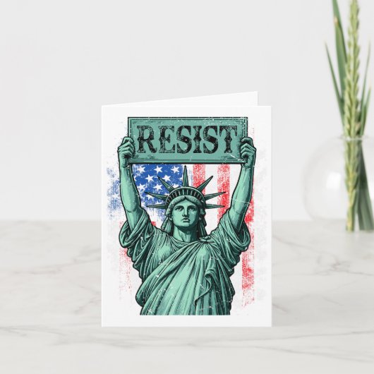 Retro Resist Not My President Anti-trump  カード (正面)