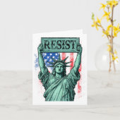 Retro Resist Not My President Anti-trump  カード (黄色い花)