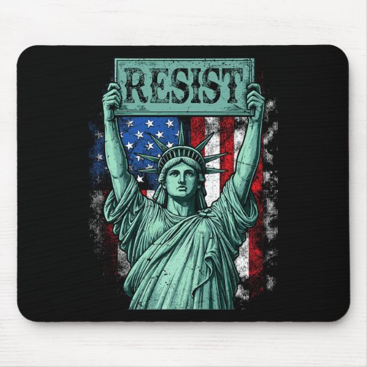 Retro Resist Not My President Anti-trump  マウスパッド (正面)