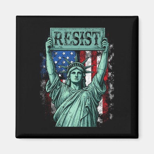 Retro Resist Not My President Anti-trump  マグネット (正面)