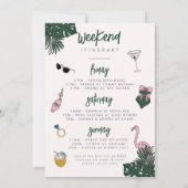 Retro Resort Bachelorette Weekend 招待状 (裏面)