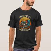 Retro Respect Your Elders Gamer Art Tシャツ (正面)