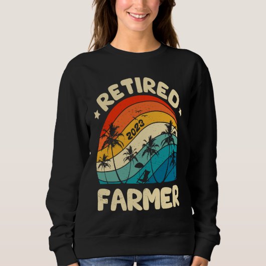 Retro Retired Farmer Vintage Retirement Worked スウェットシャツ (正面)