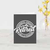 Retro Retired Goodbye Tension Hello Pension Retire カード (黄色い花)