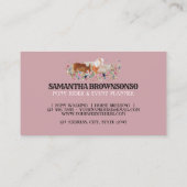 Retro Ride Pink Pony | Floral Horse | Equestrian 名刺 (裏面)