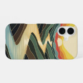 Retro River Glow iPhone 16ケース (裏面横)