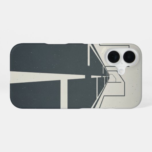 Retro Road Divider Lines iPhone 16ケース (裏面横)