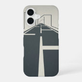 Retro Road Divider Lines iPhone 16ケース (裏面)