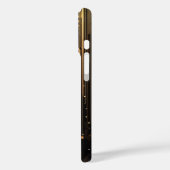 Retro Roaring 20's Art Deco Black Gold Monogram Case-Mate iPhoneケース (裏面 / 左)