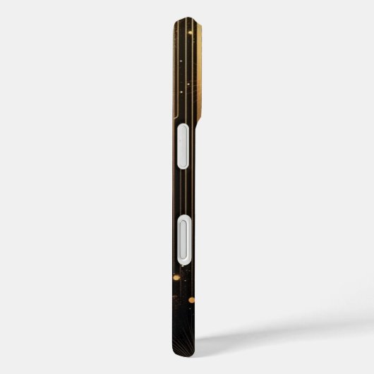 Retro Roaring 20's Art Deco Black Gold Monogram Case-Mate iPhoneケース (裏面 / 右)