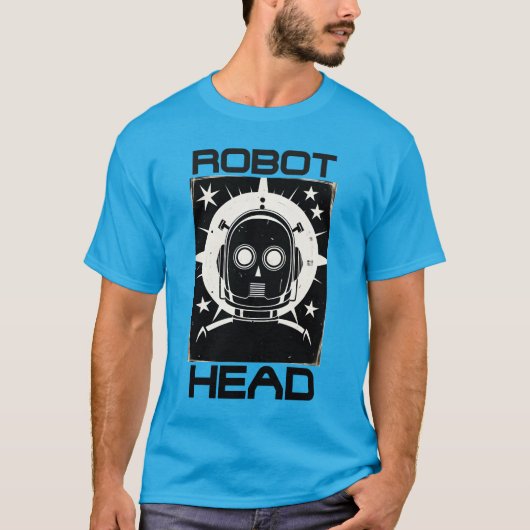 Retro Robot Head Tシャツ (正面)