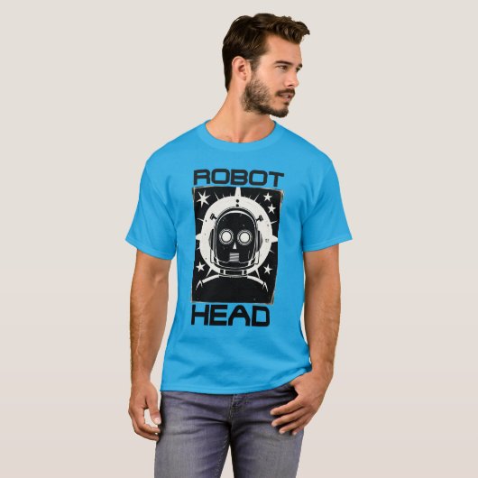 Retro Robot Head Tシャツ (正面フル)
