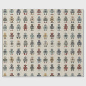 Retro Robot Wrapping Paper ラッピングペーパー (フラット)