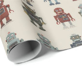 Retro Robot Wrapping Paper ラッピングペーパー (ロールコーナー)