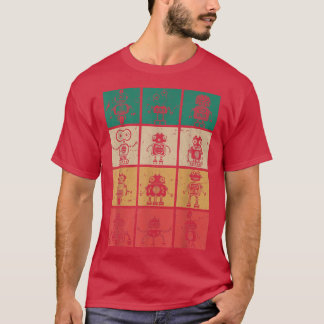 Retro Robots Evolution Robot  Tシャツ