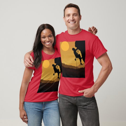 Retro Rock Climbing Bouldering 80s Mountain Rock C Tシャツ (ユニセックス)