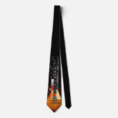 Retro Rock Industrial American Flag Guitar Neck Ti ネクタイ (正面)