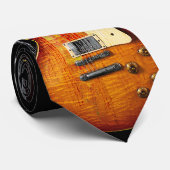 Retro Rock Industrial American Flag Guitar Neck Ti ネクタイ (ロール)