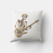 Retro Rock Skeleton Guitar Graphic クッション (裏面)