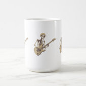 Retro Rock Skeleton Guitar Graphic コーヒーマグカップ (中央)