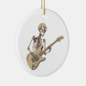 Retro Rock Skeleton Guitar Graphic セラミックオーナメント (右)