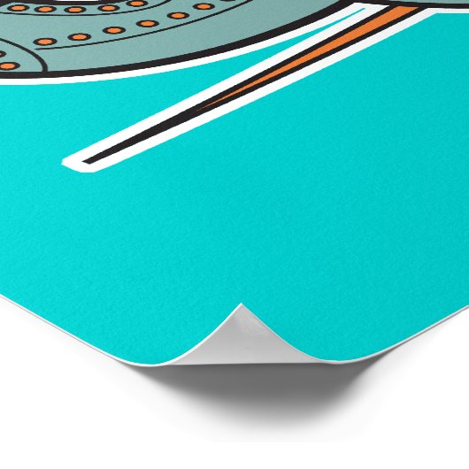 retro rocket ポスター (角)