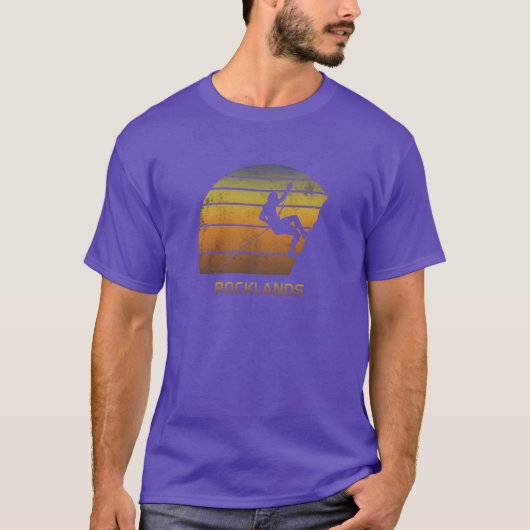 Retro Rocklands South Africa Rock Climbing Fan gif Tシャツ (正面)