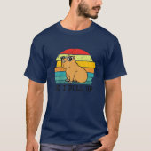 Retro Rodent Funny Capybara Dont Be Worry Be Capy Tシャツ (正面)