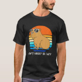 Retro Rodent Funny Capybara Dont Be Worry Be Capy Tシャツ (正面)