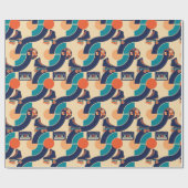 Retro Roller Disco ラッピングペーパー (フラット)