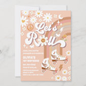 Retro Roller Skate Birthday Invitation 招待状 (正面)