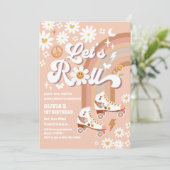 Retro Roller Skate Birthday Invitation 招待状 (スタンド正面)