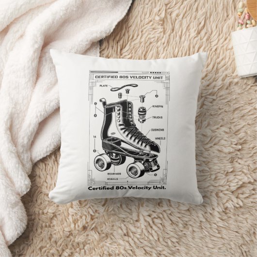 Retro Roller Skate T-Shirt クッション (ブランケット)