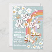 Retro Roller Skates Birthday Invitation 招待状 (正面)