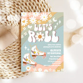 Retro Roller Skating Birthday Invitation 招待状