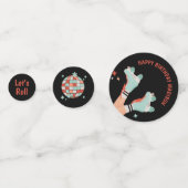 Retro Roller Skating Birthday Table Confetti コンフェッティ (裏面)