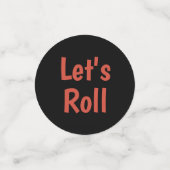 Retro Roller Skating Birthday Table Confetti コンフェッティ (スモール正面)