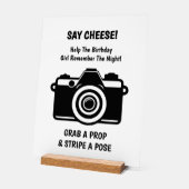 Retro Roller Skating Selfie Birthday Acrylic Sign アクリルサイン (傾斜)