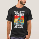 Retro Rollerskates 80's Derby Roller Skating for T Tシャツ (正面)